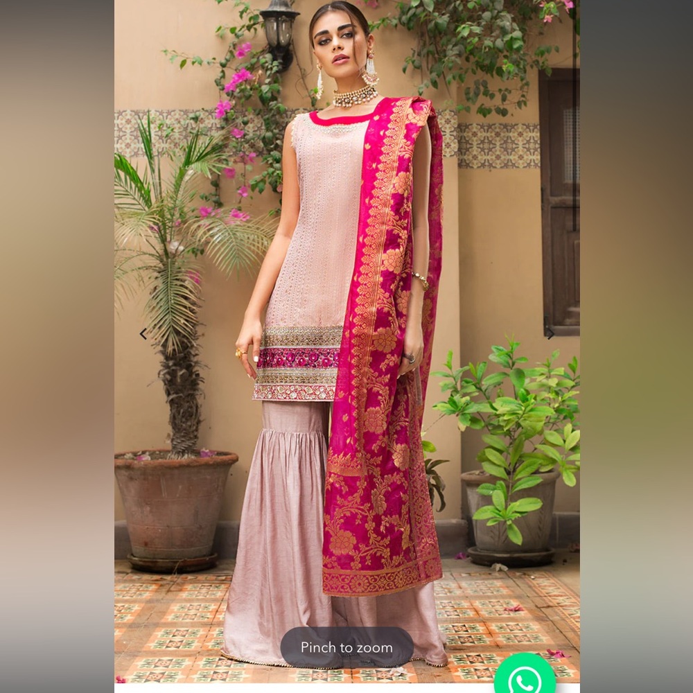 Zainab Chottani Mellow Rose Gharara Pakistani Indian
